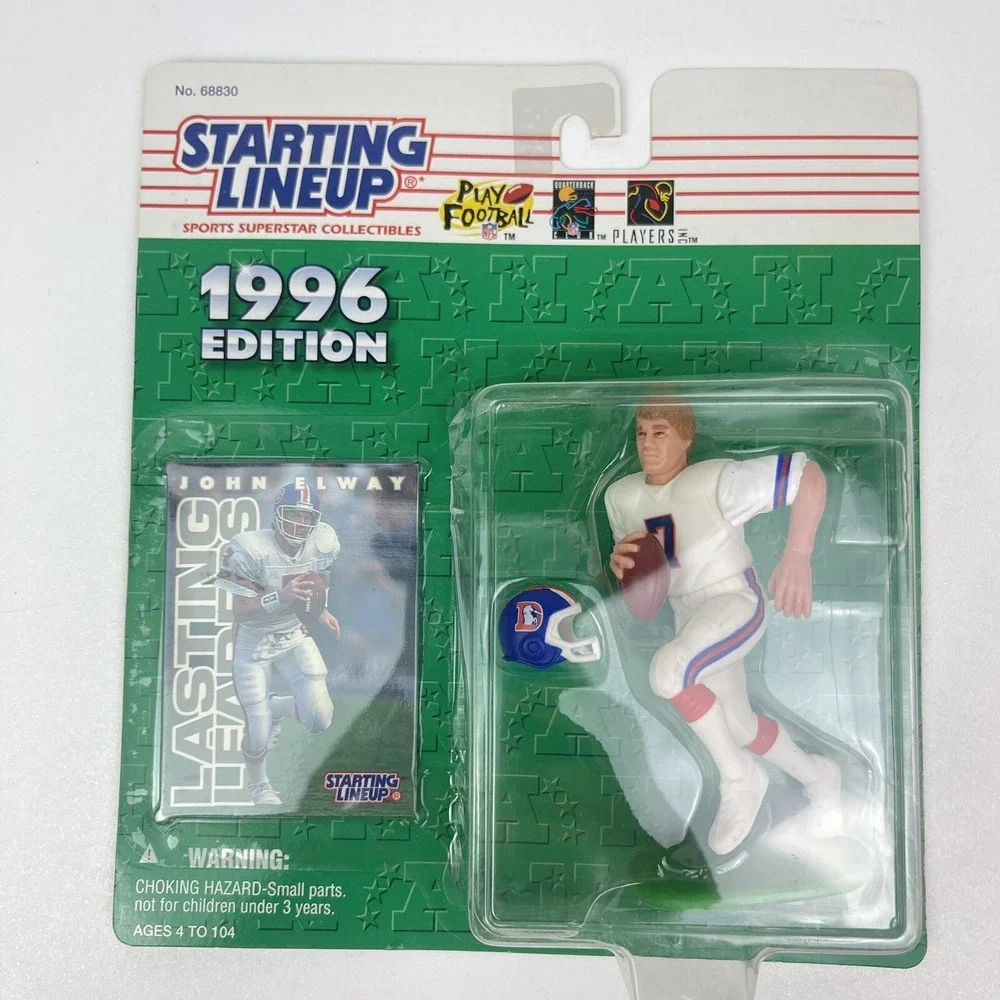 1996 Starting Lineup JOHN ELWAY Figure and Card Denver Broncos